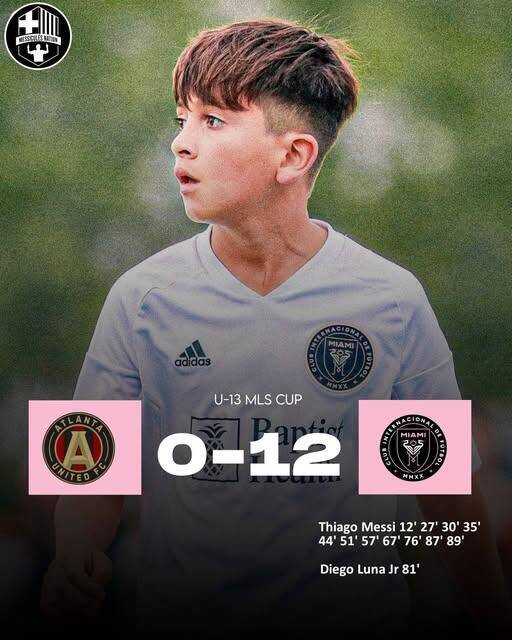  假新聞！梅西兒子U13比賽單場1人轟11球，多家媒體報道后刪除新聞