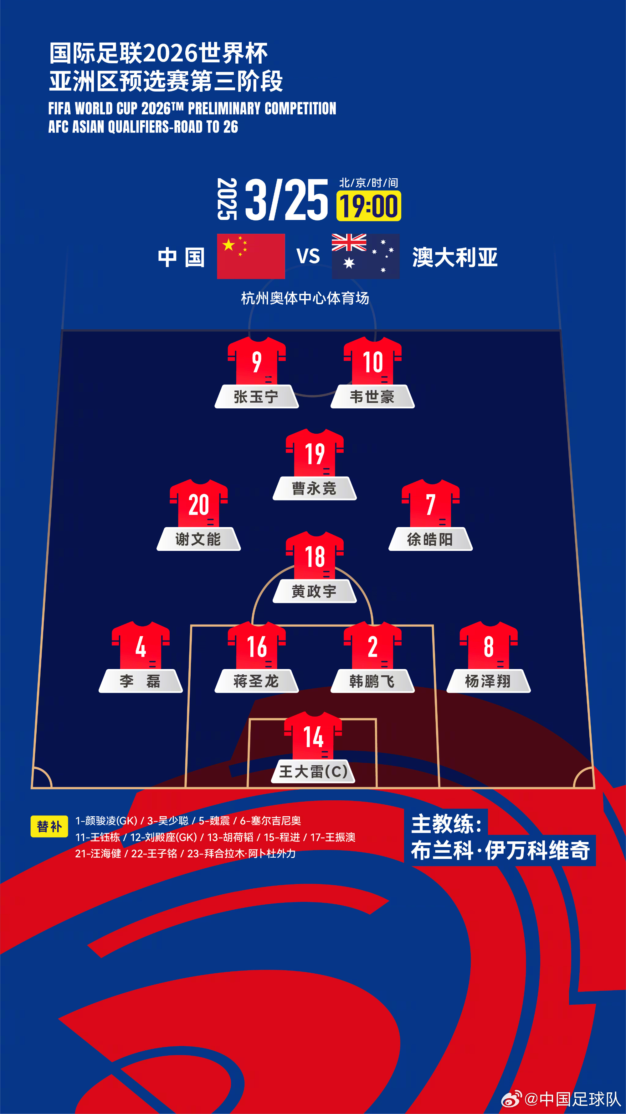  遭伊萬詬病！國足首發(fā)11人聯(lián)賽出場：僅4人鐵主力，楊澤翔0出場
