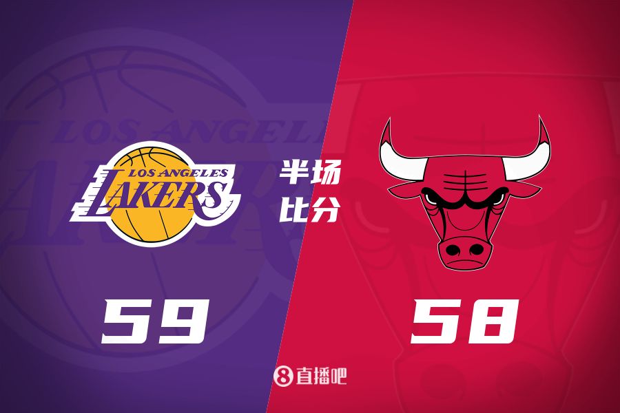  文森特壓哨三分&詹姆斯10+5+7！湖人半場(chǎng)反超公牛1分